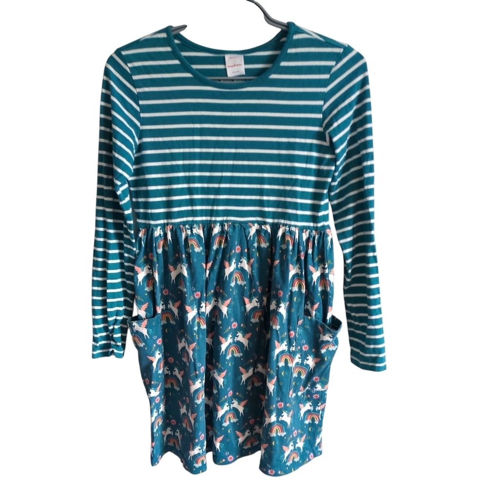 Hanna Andersson‎ Mixie Play Dress Unicorns and Rainbows Size 12